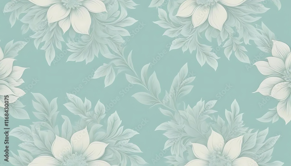 Elegant Pastel Floral Design Seamless Pattern Elegant Pastel Floral Design Seamless Pattern