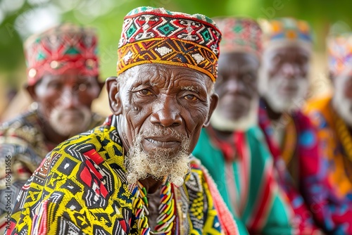 Elderly Hausa man in traditional attire