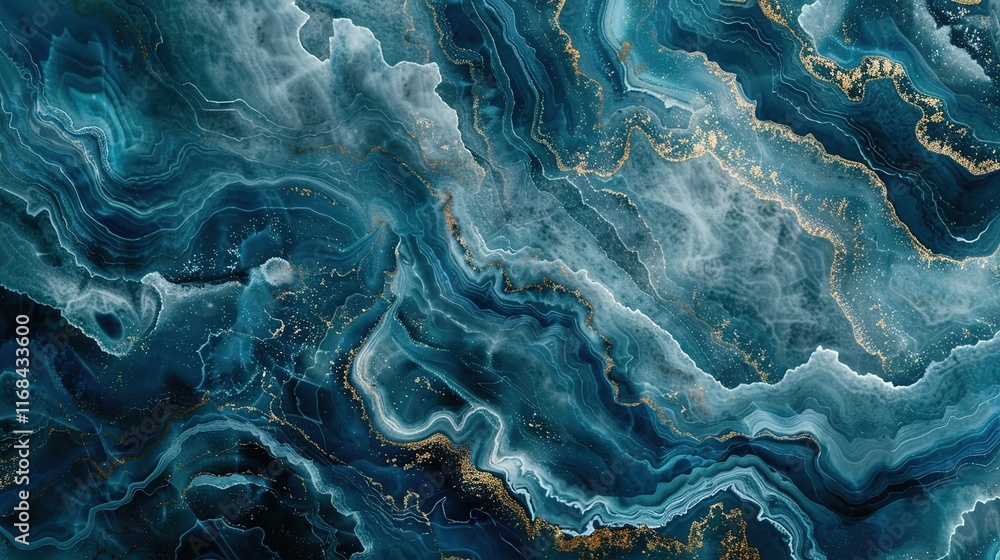 Naklejka premium aqua marine seamless pattern wallpaper