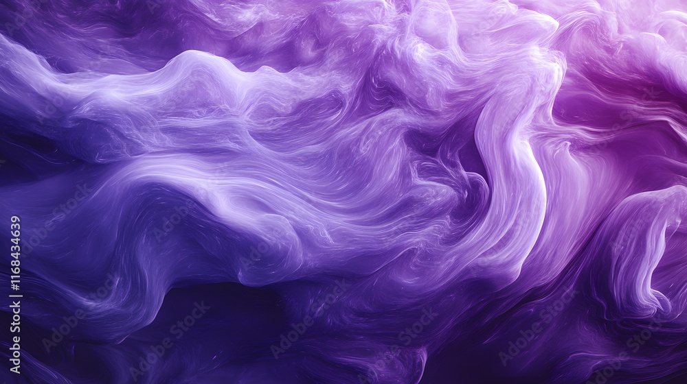 Obraz premium Abstract Purple and White Swirling Fluid Art