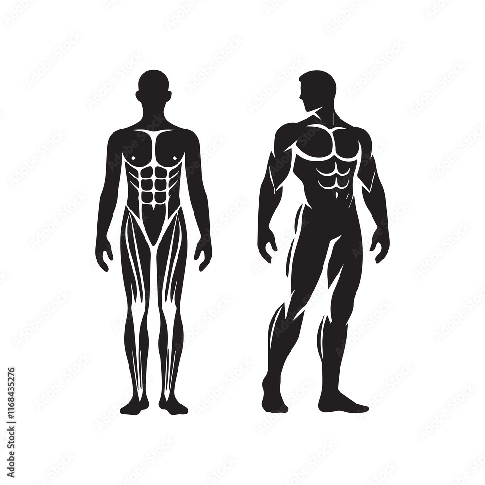 Fototapeta premium silhouette of a person in a swimsuit