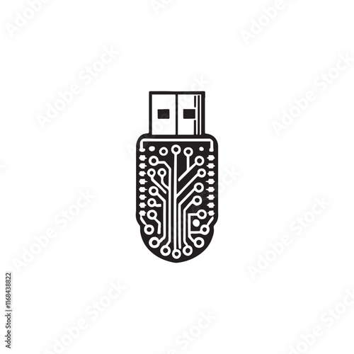 Usb data icon vector symbol design illustration