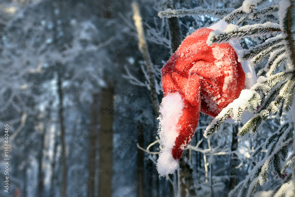 Der Weihnachtsmann hat seine Mütze im Wald verloren - Santa Claus lost his cap in the forest Der Weihnachtsmann hat seine Mütze im Wald verloren - Santa Claus lost his cap in the forest
