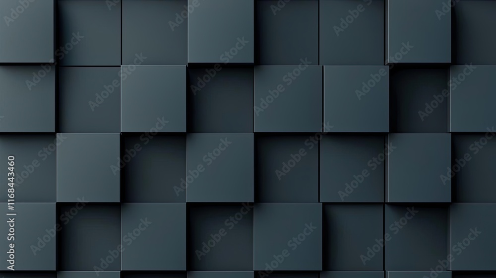 Grid abstract background idea. Abstract dark geometric pattern with 3D cubes creating a modern textured wall effect. Grid abstract background idea. Abstract dark geometric pattern with 3D cubes creating a modern textured wall effect.