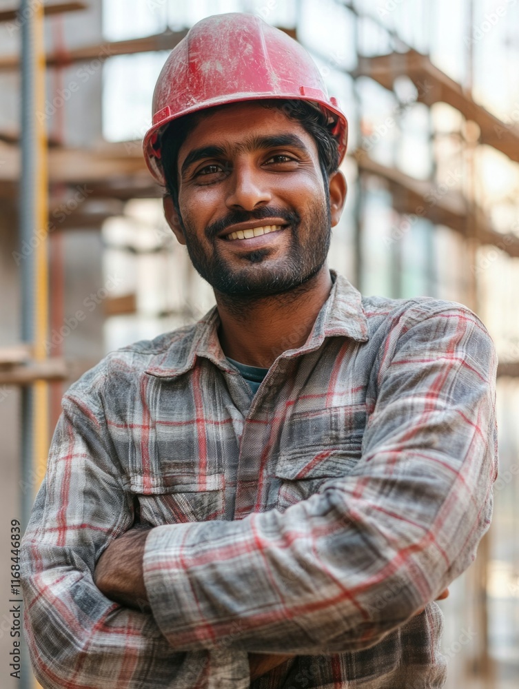 Construction Worker, Professional, Smiling, Posing for Photo Construction Worker, Professional, Smiling, Posing for Photo