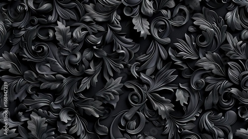 charcoal black seamless pattern wallpaper