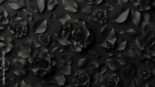 charcoal black seamless pattern wallpaper