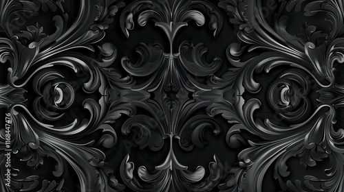 charcoal black seamless pattern wallpaper