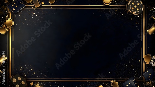 Elegant Casino Game Background with Gold Accents