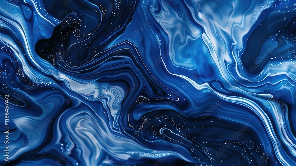 Obraz premium cobalt blue seamless pattern wallpaper