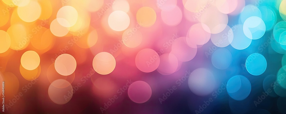 Obraz premium Rainbow abstract background concept. Vibrant bokeh lights create a colorful and dreamy background for various design uses.