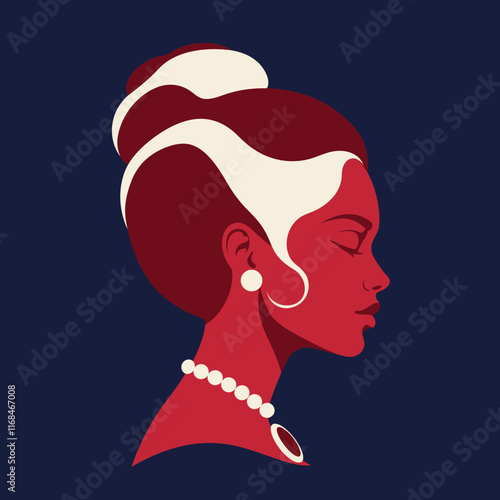 Stylized Flat Color Portraits Modern Minimalist Profiles for Branding and Design.
