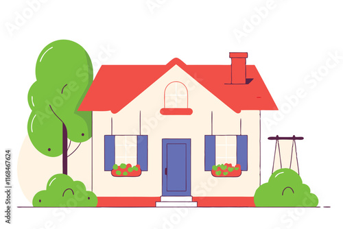 Home illustration vector on white background

