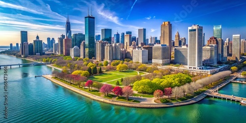 Chicago Skyline Spring Drone Photography: Aon Center, Prudential Plaza, Smurfit-Stone & More photo