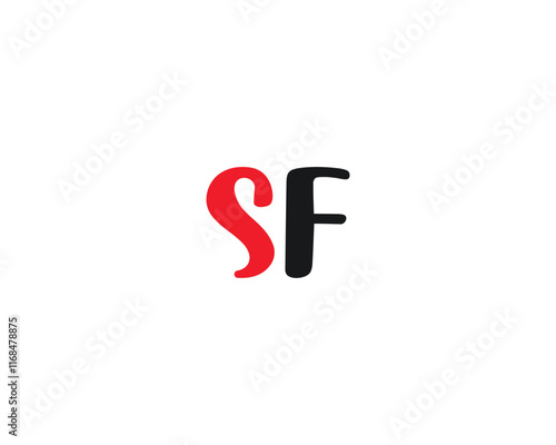 creative letter SF logo design template for company
