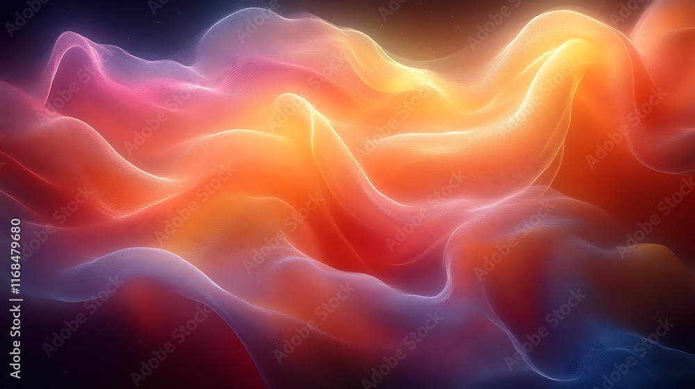 Obraz premium Abstract colorful flowing waves.