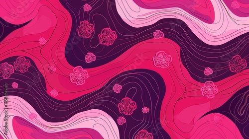 magneta pink seamless pattern wallpaper