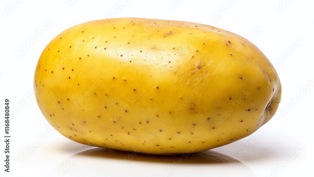 Clean Yellow Potato Tuber Isolated on White Background - Perfect for Food Photography Clean Yellow Potato Tuber Isolated on White Background - Perfect for Food Photography