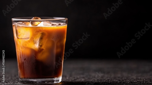 Wallpaper Mural A glass of iced coffee on a dark background. Torontodigital.ca