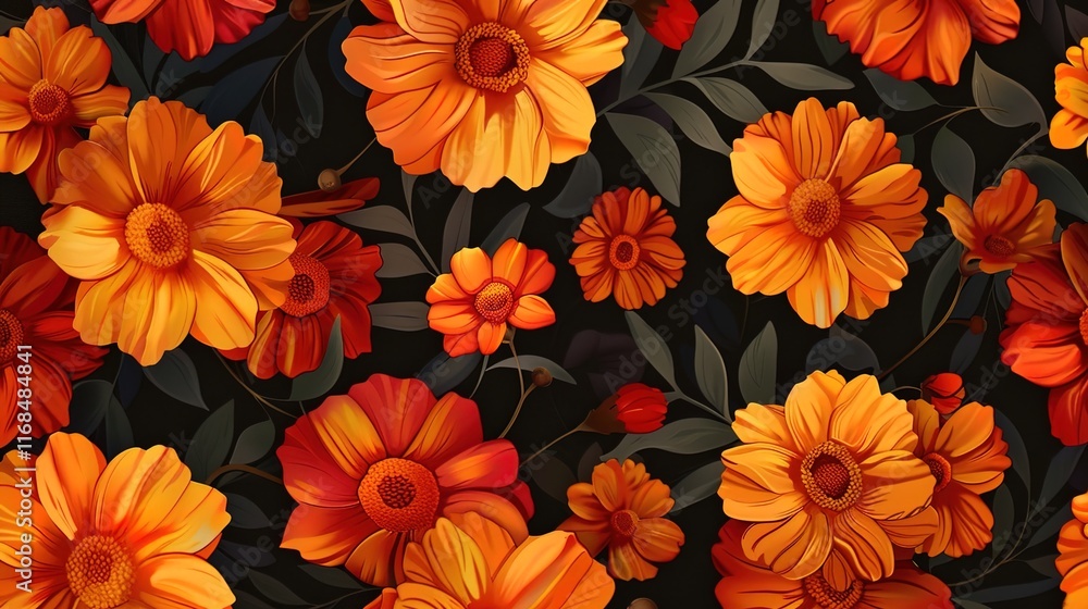 marigold seamless pattern wallpaper marigold seamless pattern wallpaper