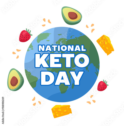 national keto day with delicious avocado fruit