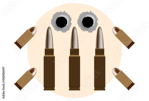 Bullets Concept Illustration Stylish and Beautiful