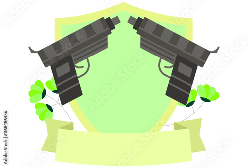 Uzi Concept Illustration Stylish and Beautiful