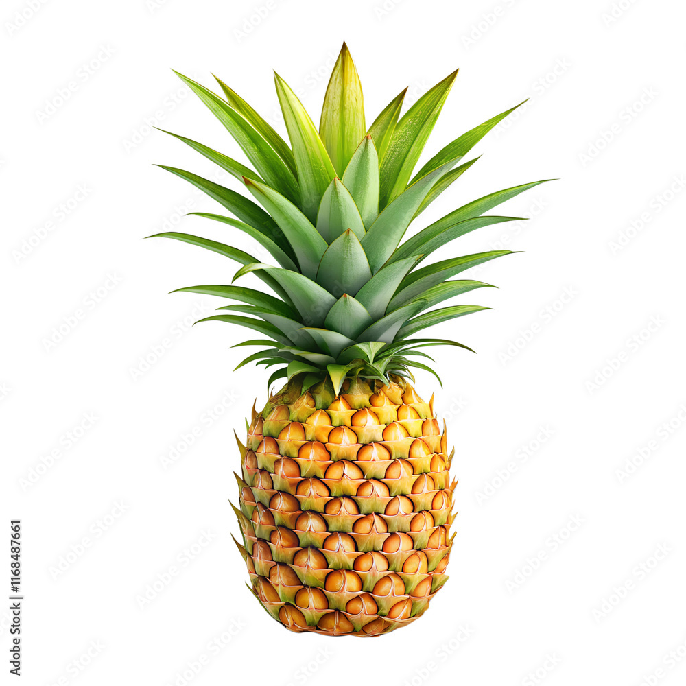 Pineapple fruit isolated on transparent background Pineapple fruit isolated on transparent background