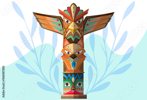 Totem Concept Illustration Stylish and Beautiful