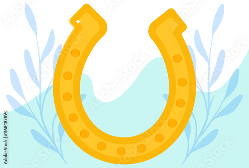 Horseshoe Concept Illustration Stylish and Beautiful