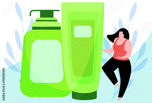 Conditioner Concept Illustration Stylish and Beautiful