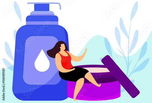 Moisturizer Concept Illustration Stylish and Beautiful