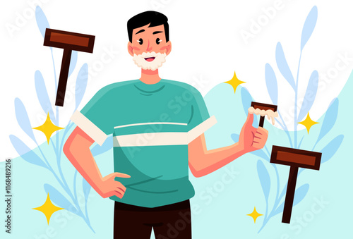 Razor Concept Illustration Stylish and Beautiful