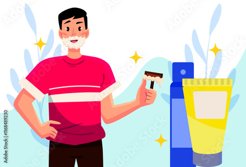 Shave Concept Illustration Stylish and Beautiful