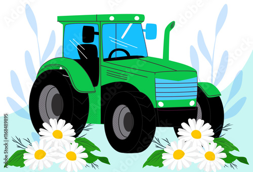 Tractor Concept Illustration Stylish and Beautiful