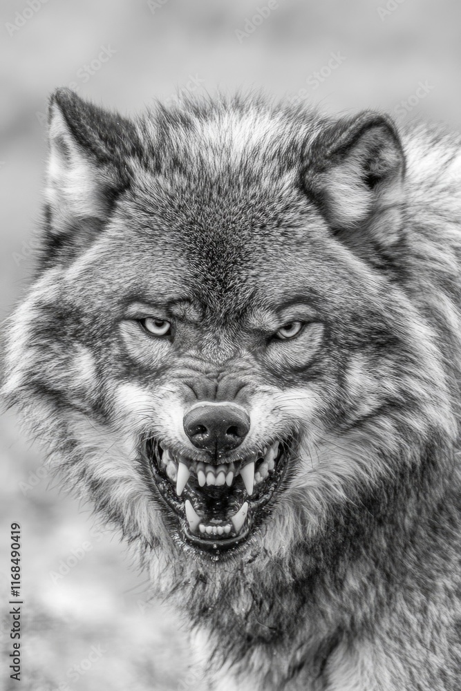 Snarling wolf Snarling wolf