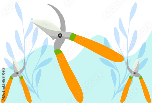 Pruners Concept Illustration Stylish and Beautiful