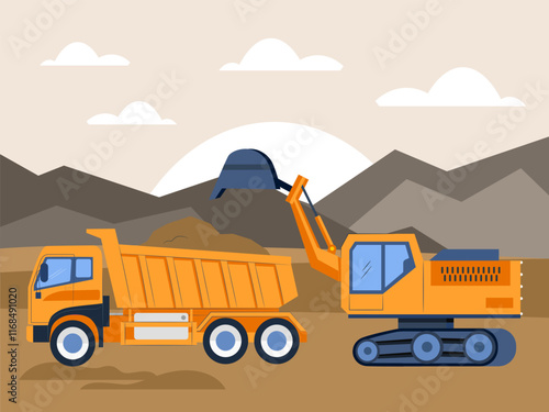 Crusher Concept Illustration Stylish and Beautiful