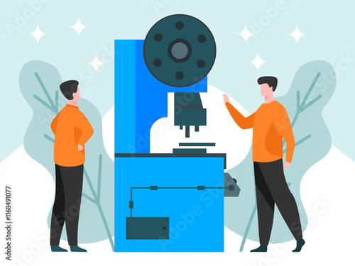 Bending Machine Concept Illustration Stylish and Beautiful