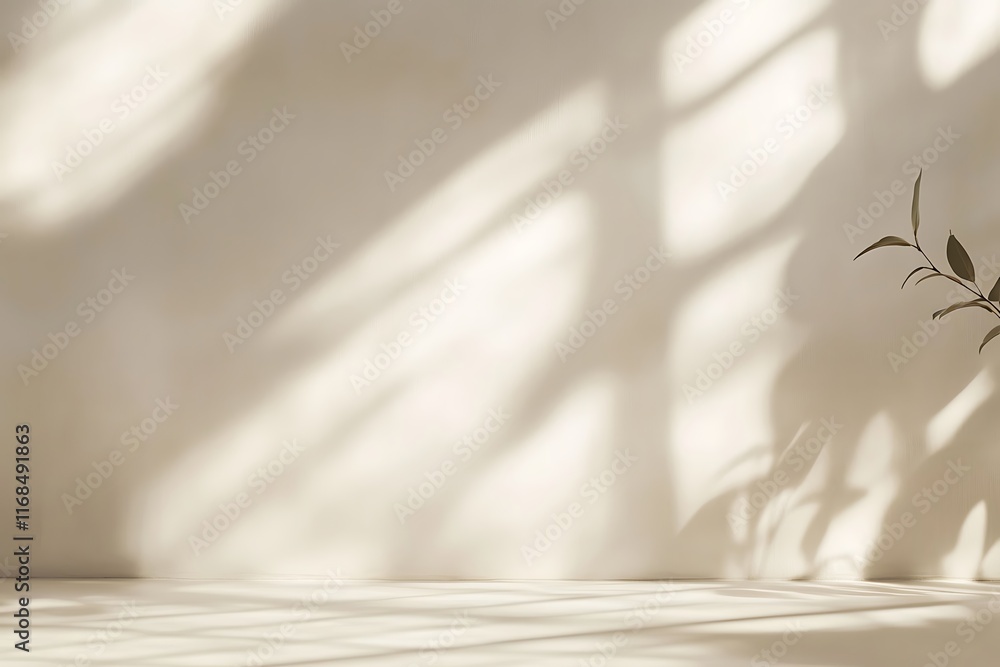 Light beige spring background with soft shadows and highlights Light beige spring background with soft shadows and highlights