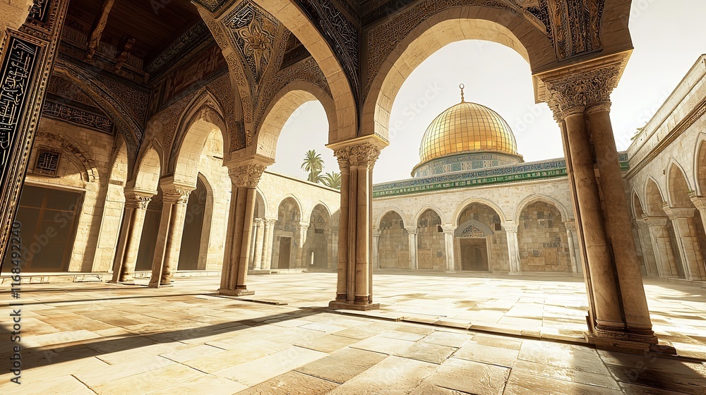 Fototapeta premium Abuja National Mosque, located in downtown of capital city