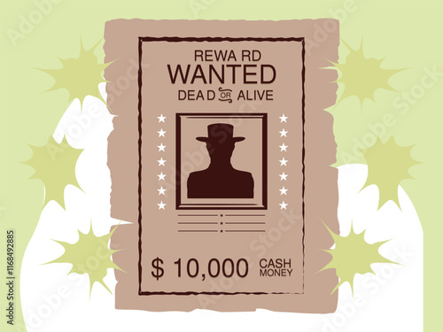 Wanted Concept Illustration Stylish and Beautiful