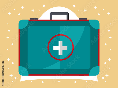 First Aid Kit Concept Illustration Stylish and Beautiful