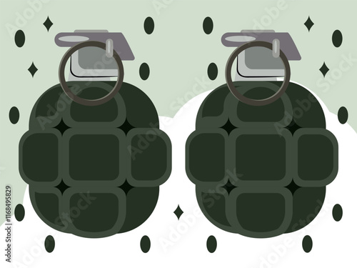 Grenade Concept Illustration Stylish and Beautiful
