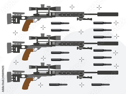 Sniper Rifle Concept Illustration Stylish and Beautiful