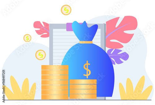 Down Payment Concept Illustration Stylish and Beautiful