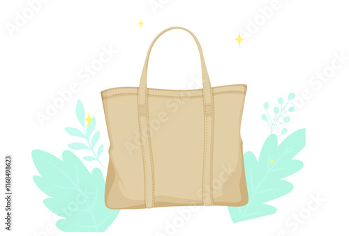 Totebag Concept Illustration Stylish and Beautiful
