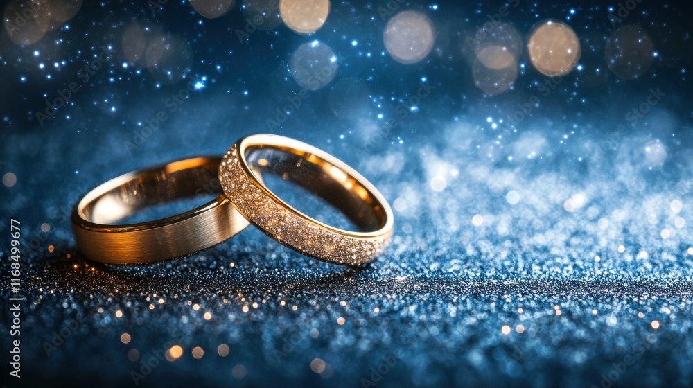 Intertwined wedding rings a close-up love an elegant atmosphere Intertwined wedding rings a close-up love an elegant atmosphere