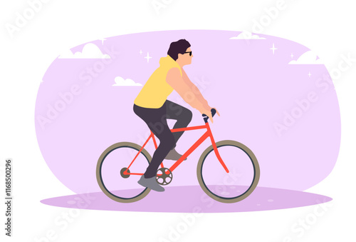 Bicycle Concept Illustration Stylish and Beautiful