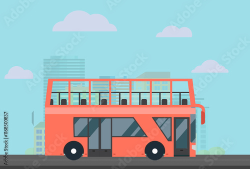 Double Decker Concept Illustration Stylish and Beautiful